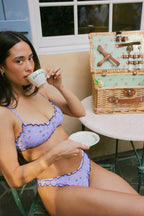Periwinkle Tea Party Bralette Cheeky Set
