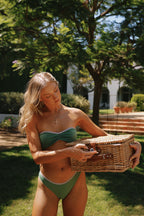 Elm Green Bandeau Cheeky Set