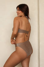 Cacao Bandeau Cheeky Set