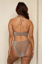 Seashore High Waist Cheeky Bikini Bottom