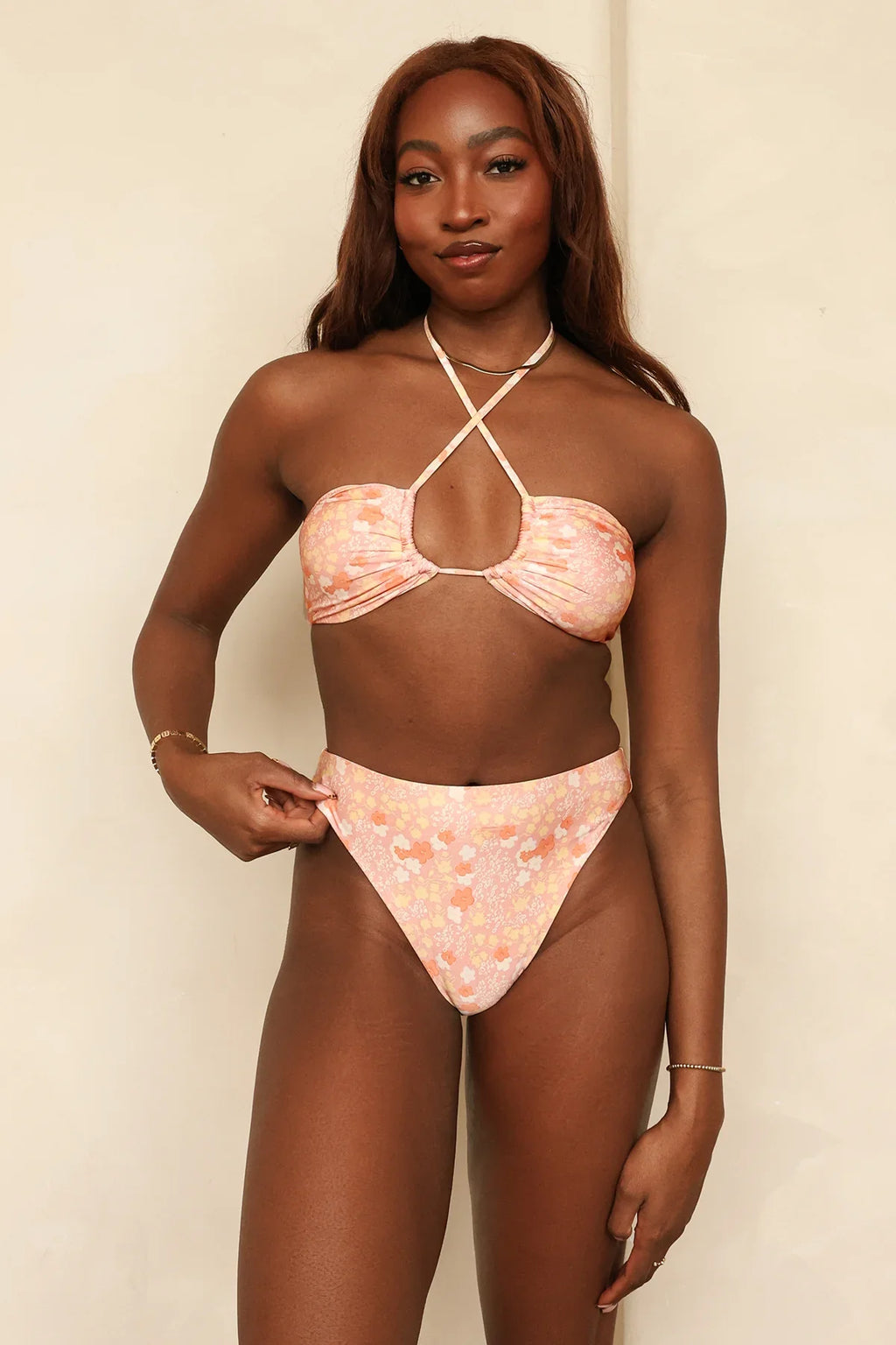 Seashore High Waist Cheeky Bikini Bottom