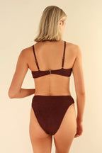 Mocha Crinkle Zen Triangle Cheeky Set