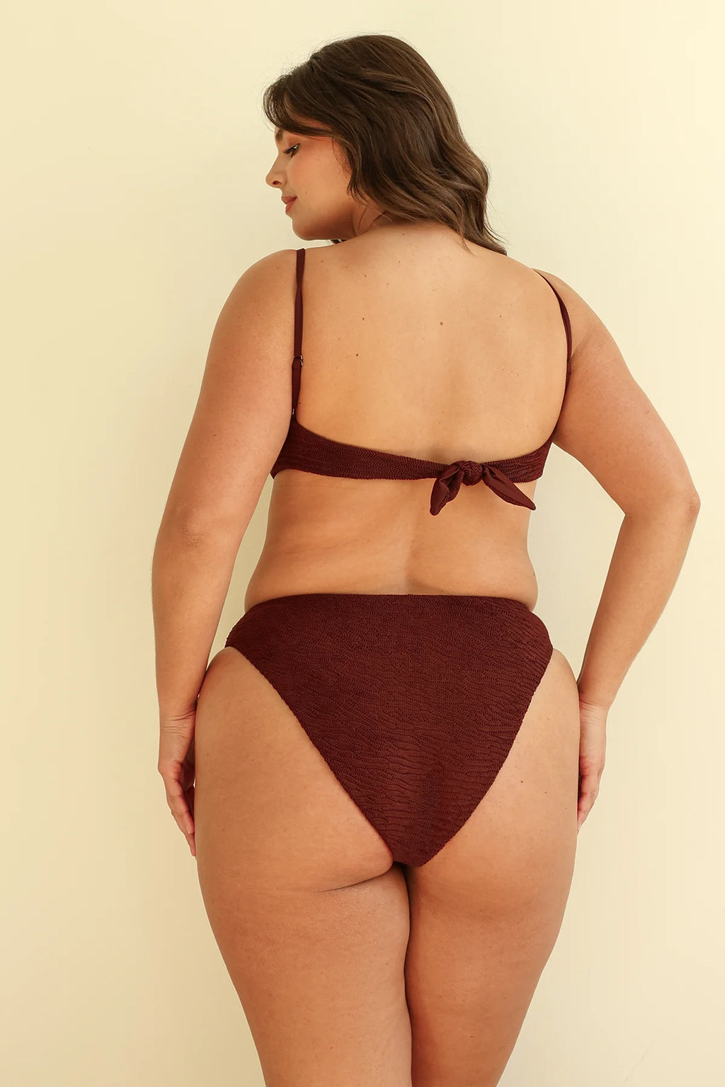 Mocha Crinkle Zen Triangle Cheeky Set