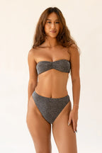 Sparkle Black Bandeau Seashore Cheeky Set