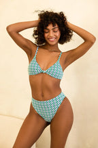 Seashore High Waist Cheeky Bikini Bottom