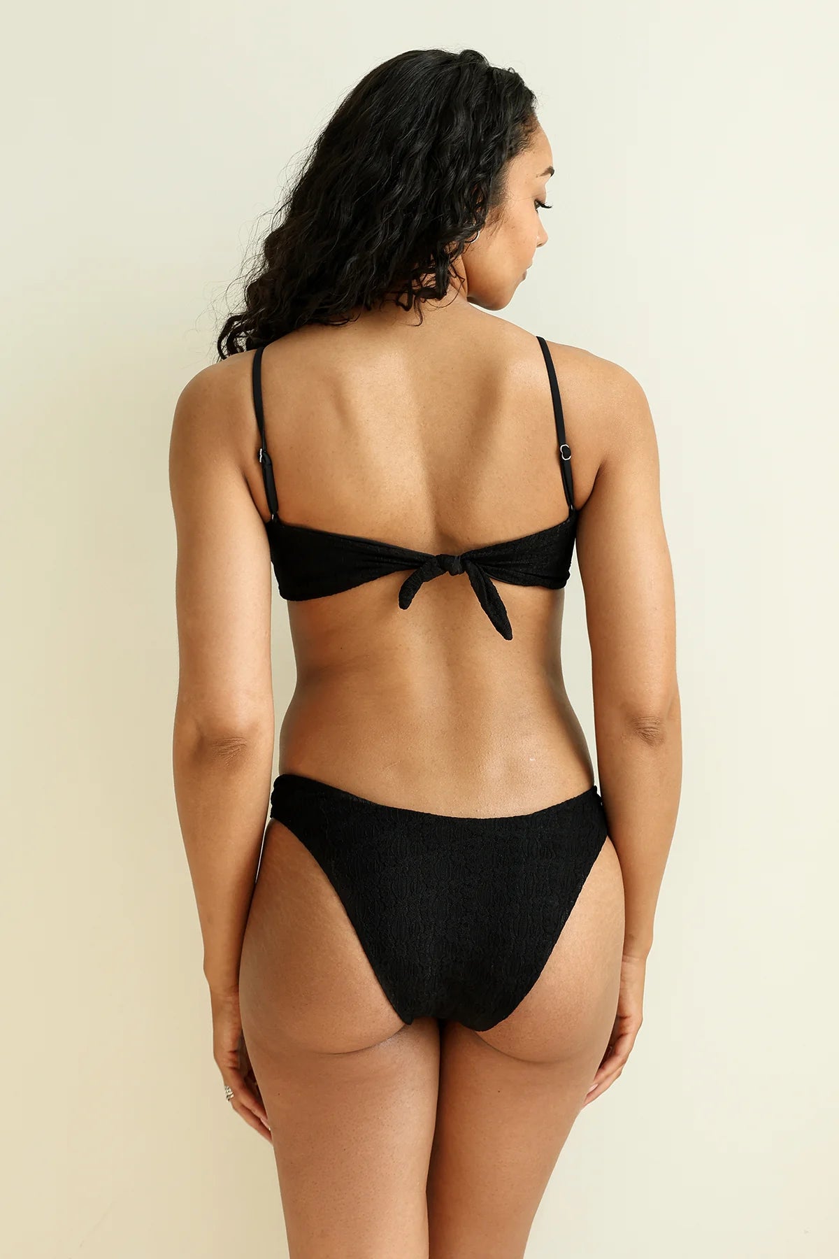 Lace Black Bandeau Cheeky Set