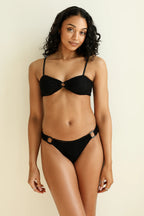 Lace Black Bandeau Cheeky Set