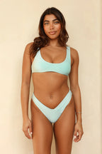 Bleached Aqua Bralette Cheeky Set