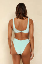 Bleached Aqua Bralette Cheeky Set