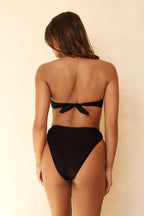Black Shay Bandeau Cheeky Set