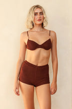 Mocha Crinkle Underwire Full Set