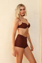 Mocha Crinkle Underwire Full Set