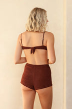 Mocha Crinkle Underwire Full Set