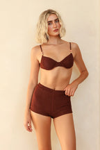 Mocha Crinkle Underwire Full Set