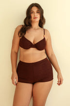 Mocha Crinkle Underwire Full Set