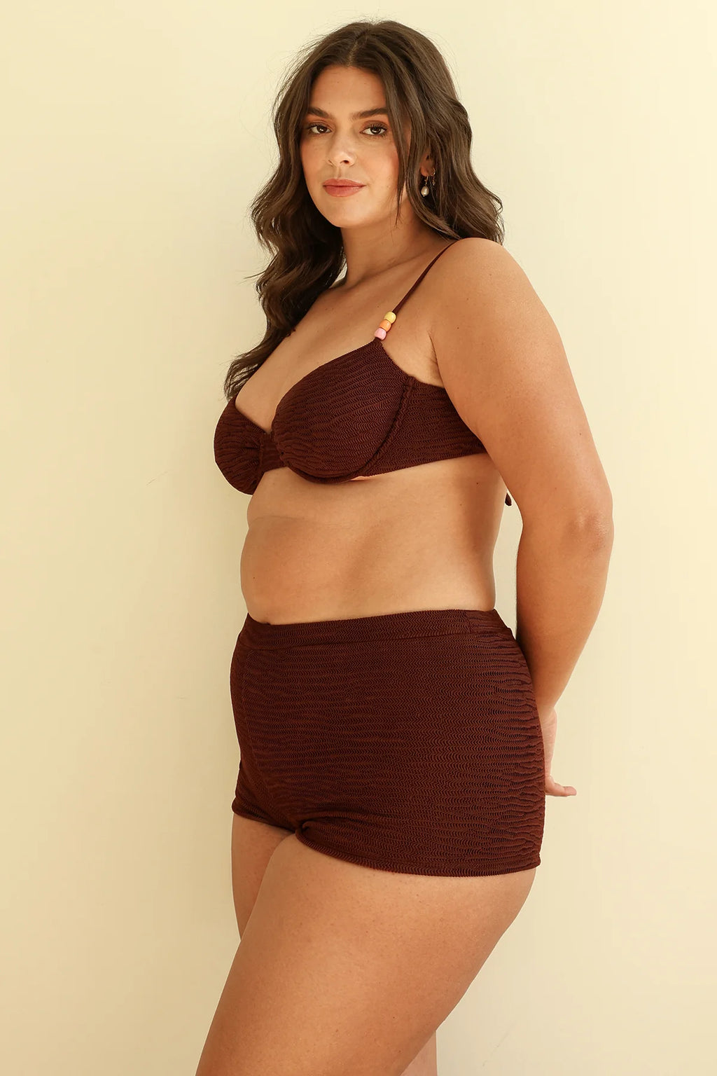 Mocha Crinkle Underwire Full Set