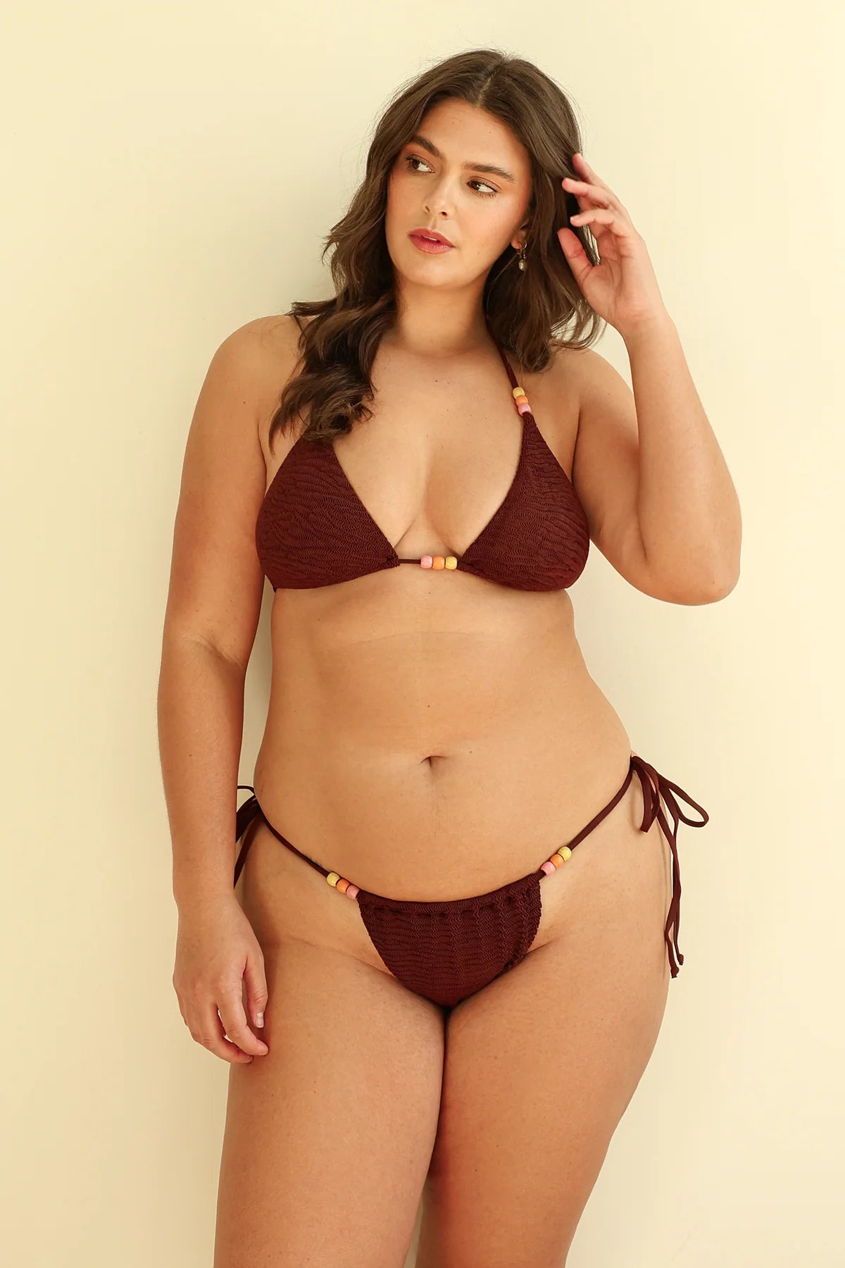 Mocha Crinkle Triangle Bora Cheeky Set