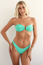 Aqua Green Bandeau Super Cheeky Set