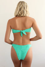 Aqua Green Bandeau Super Cheeky Set