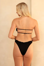 Black Bandeau Cheeky Set