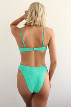 Aqua Green Triangle Super Cheeky Set