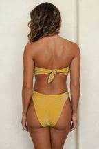 Gold Flake Bandeau Super Cheeky Set