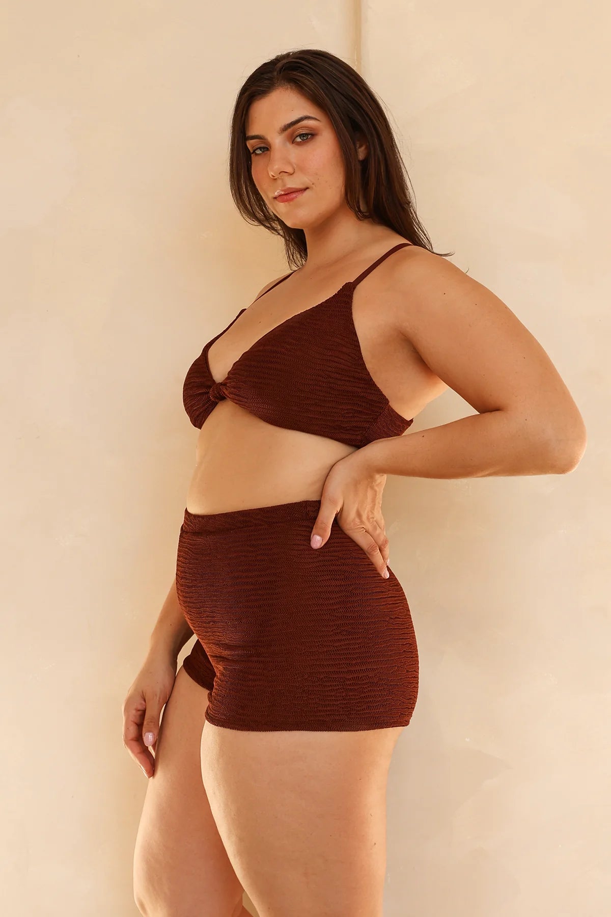 Mocha Crinkle Triangle Full Set