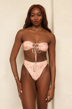 Coral Garden Amalfi Bandeau Cheeky Set