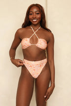 Coral Garden Amalfi Bandeau Cheeky Set