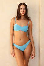 Caribbean Blue Bralette Cheeky Set