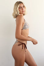 Palm Tie Back Triangle Bikini Top