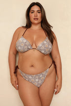 Palm Tie Back Triangle Bikini Top