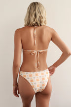 Palm Tie Back Triangle Bikini Top