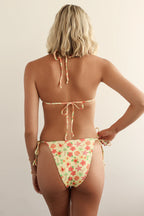 Palm Tie Back Triangle Bikini Top