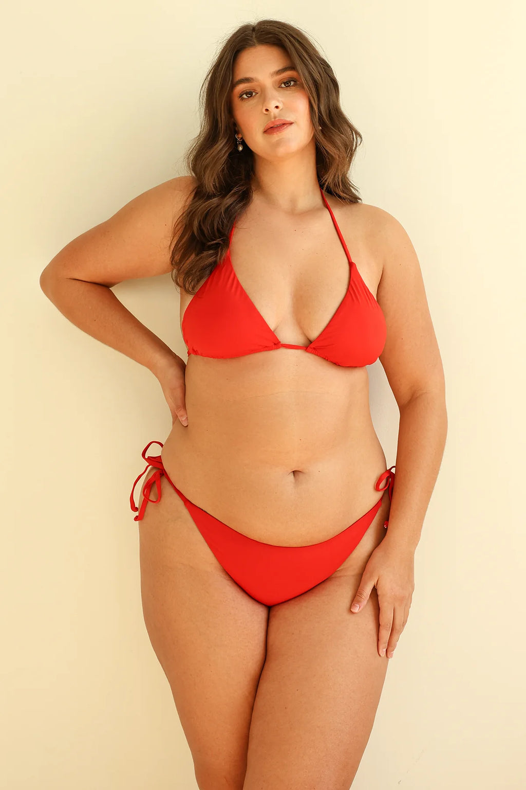 Palm Tie Back Triangle Bikini Top