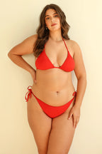 Palm Tie Back Triangle Bikini Top