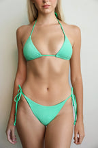 Palm Tie Back Triangle Bikini Top