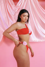 Strawberry Bandeau Super Cheeky Set