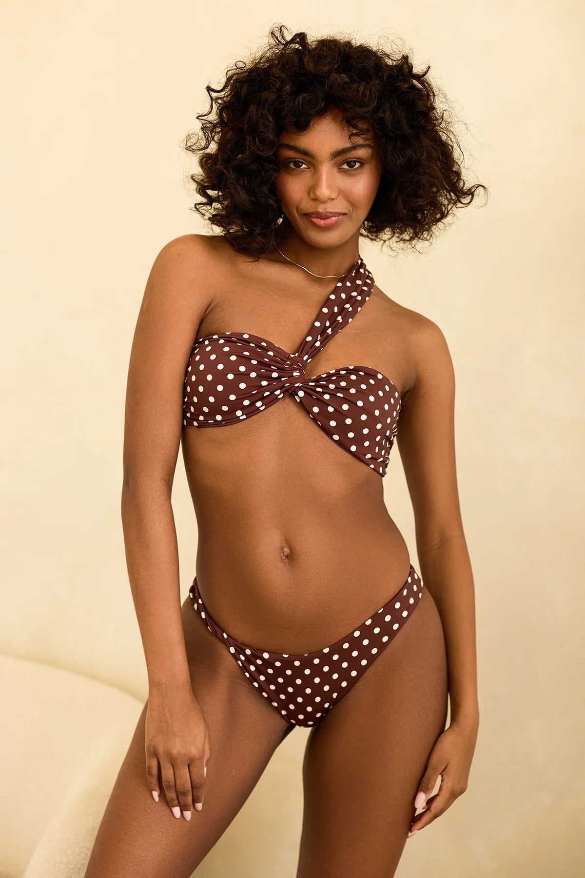 Frankie Asymmetrical  Bandeau Bikini Top