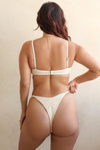 Latte Underwire Thong Set