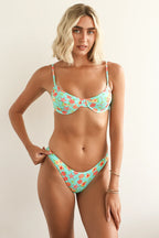 Ocean Hibiscus Underwire Super Cheeky Set