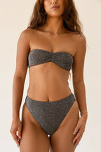 Sparkle Black Bandeau Seashore Cheeky Set