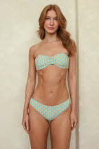 Sun and Waves Bandeau Cheeky Set
