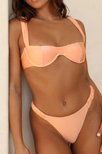 Peach Nectar Underwire Cheeky Set