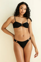 Lace Black Bandeau Cheeky Set