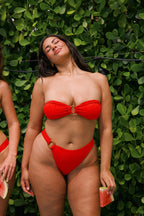 Lotus Bandeau Bikini Top