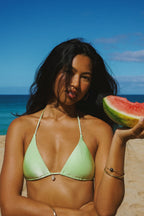 Palm Triangle Bikini Top