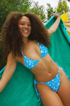 Palm Tie Back Triangle Bikini Top