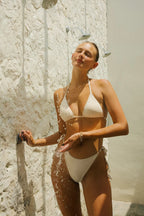 Palm Triangle Bikini Top