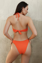 Vibrant Orange Bandeau Super Cheeky Set
